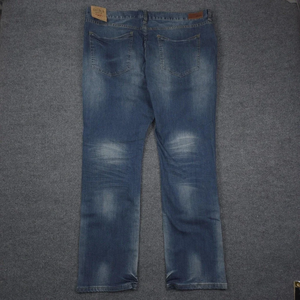 Ecko Unltd Jeans Mens 40x32 Blue 711 Slim Fit Tapered Stretch Denim Casual